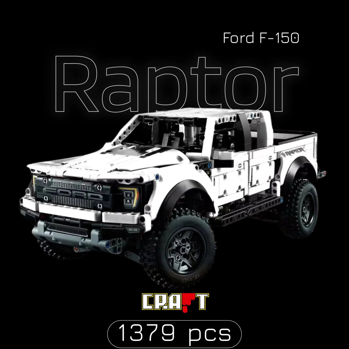 Ford F-150 Raptor Branca (1379 pçs)