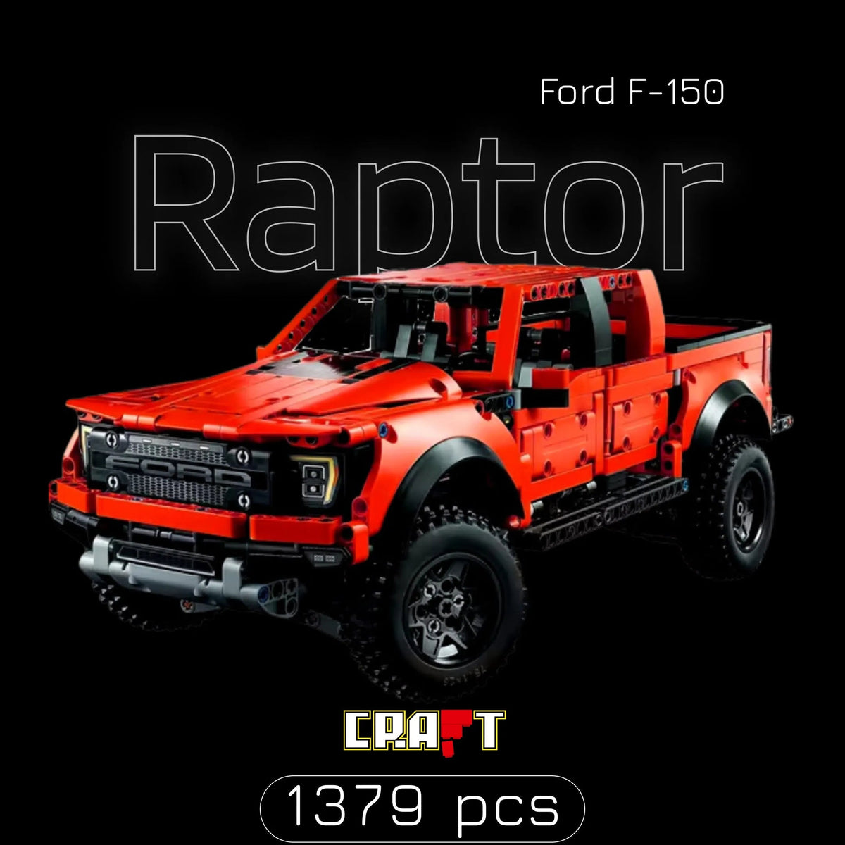 Ford F-150 Raptor Vermelho (1379 pçs)