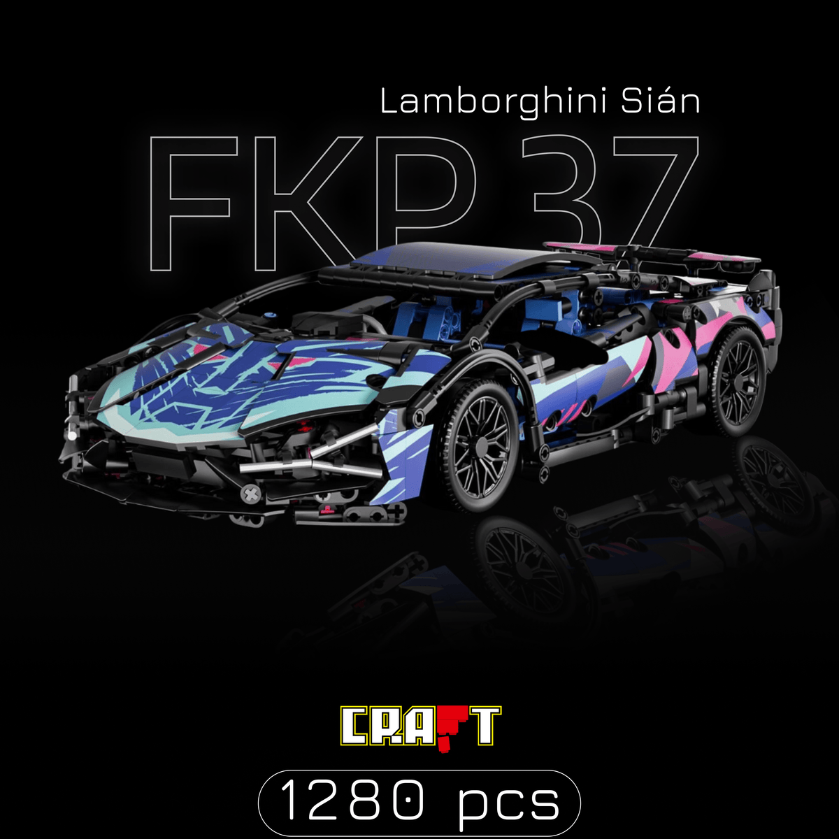 Lamborghini Sián FKP 37 Azul c/ Gradiente Roxo (1280 pcs)