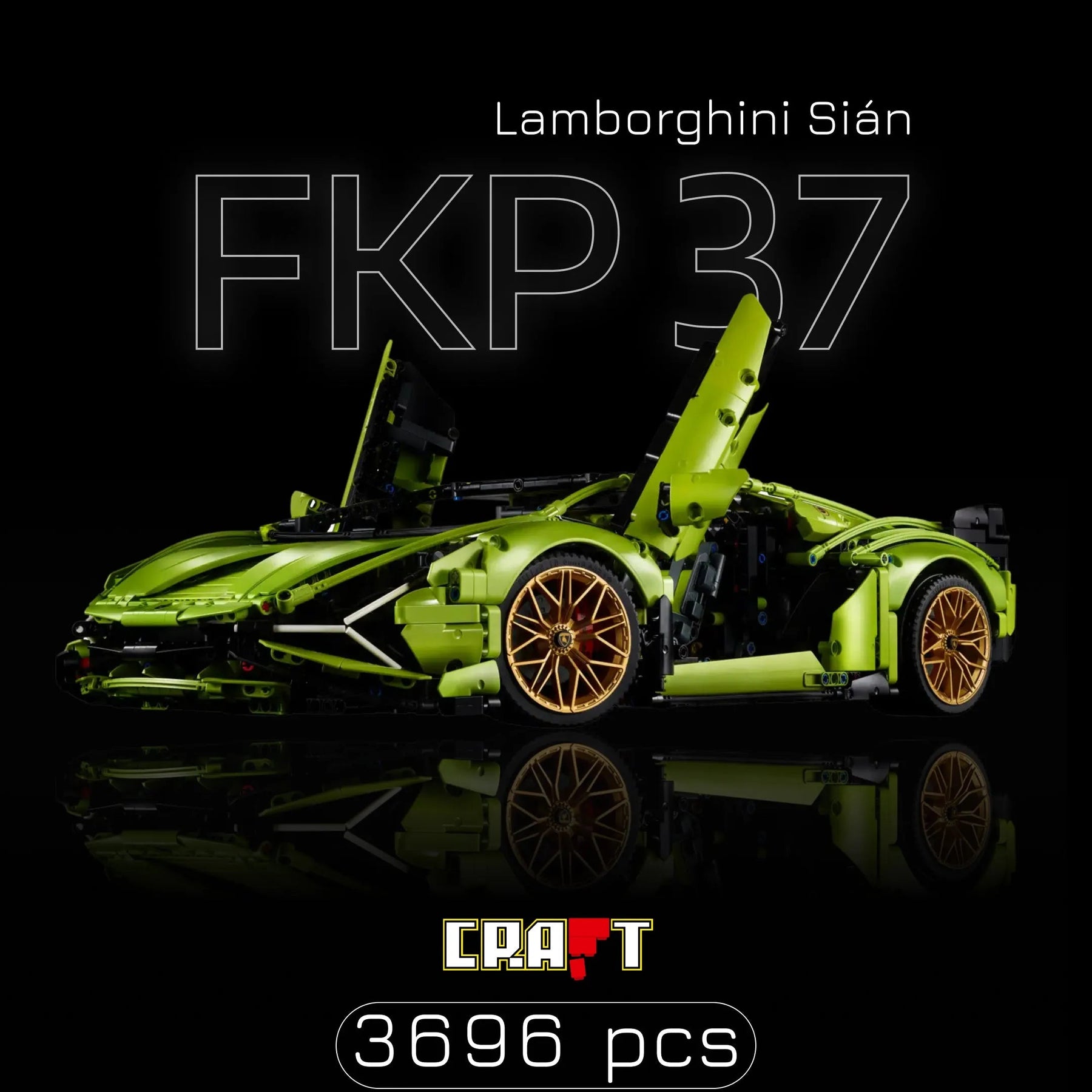 Lamborghini Sián FKP 37 Verde (3696 peças)