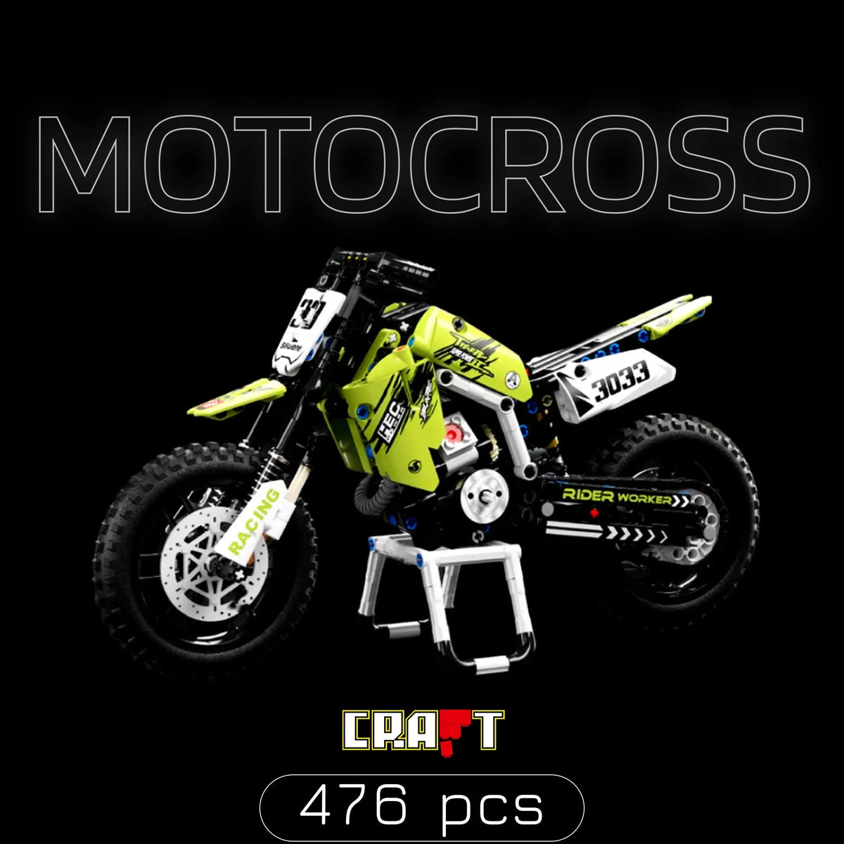 Moto de Motocross (476 peças)