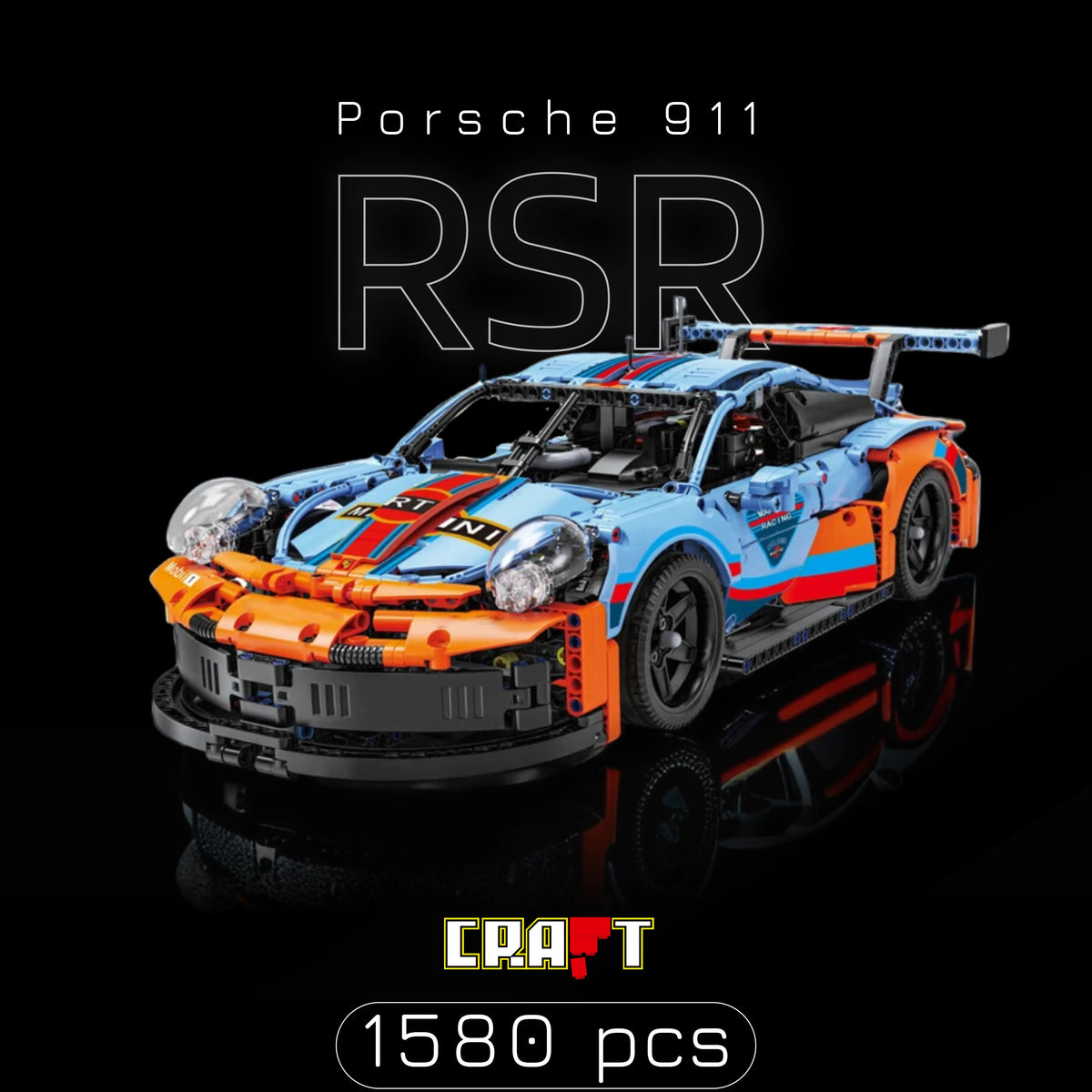 Porsche 911 RSR Azul Martini (1580 peças)